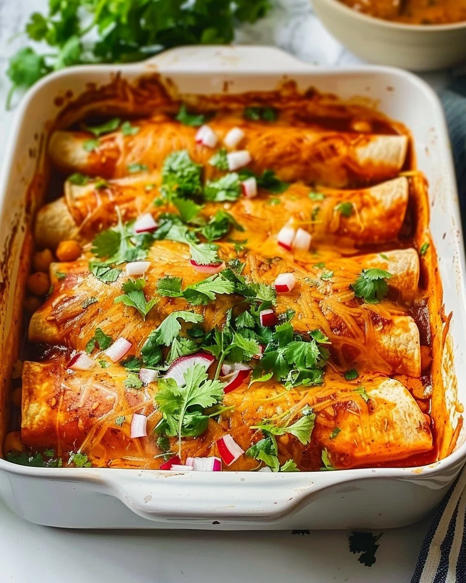 Creamy Coconut Chickpea Enchiladas: A Comforting Twist on a Plant-Based Classic