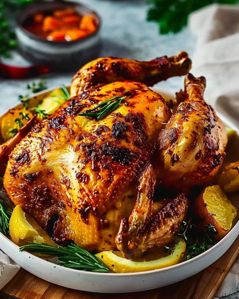 Juicy air fryer whole chicken cooked to perfection