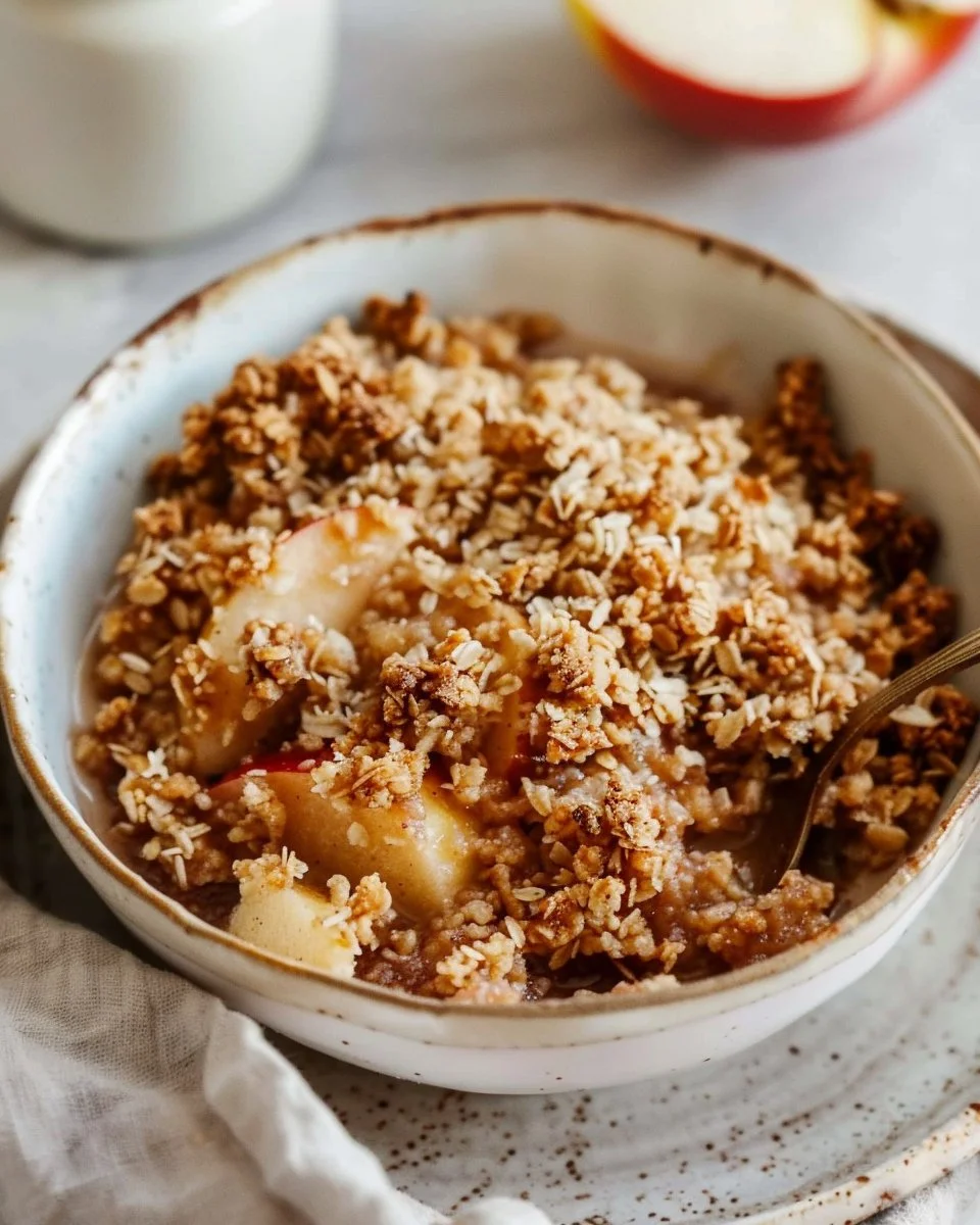 Healthy Breakfast Apple Crumble