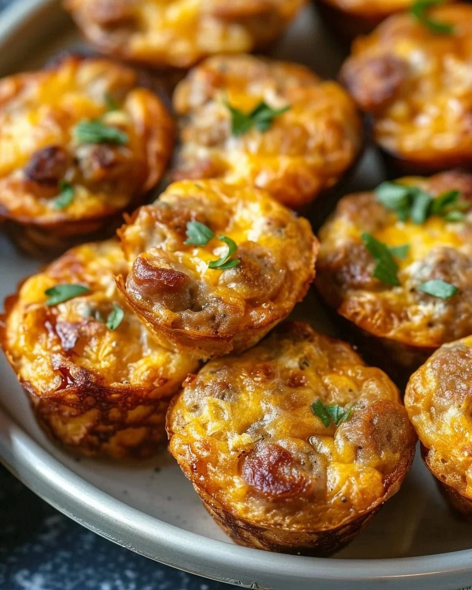 High-Protein Pancake Sausage Mini Muffins
