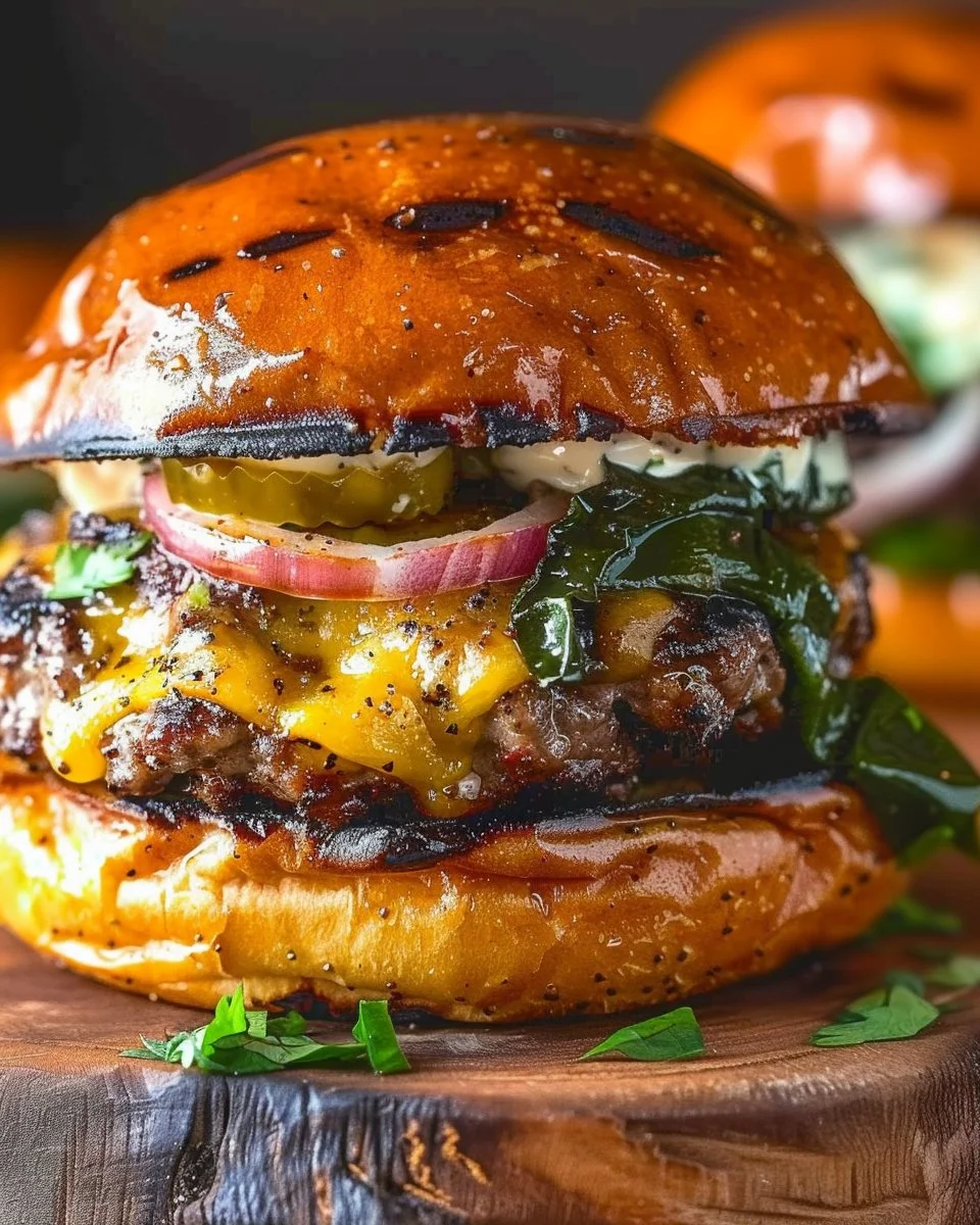 Smoky Poblano Popper Burgers: The Ultimate Grilled Comfort Food