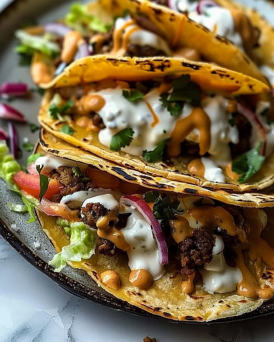 Sourdough Smash Burger Tacos with Sharp Cheddar: A Crispy, Cheesy Twist on Taco Night