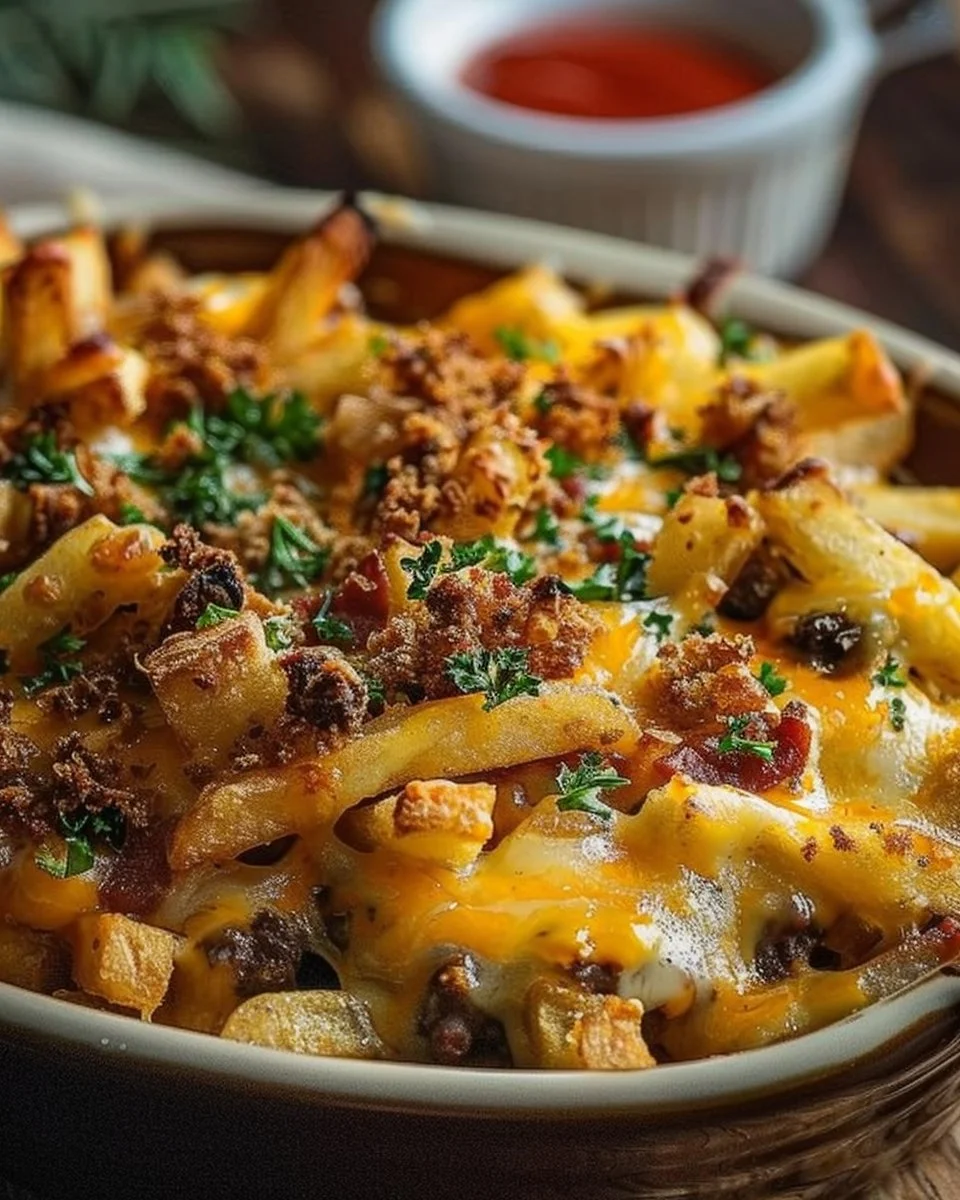 Cheeseburger French Fry Casserole