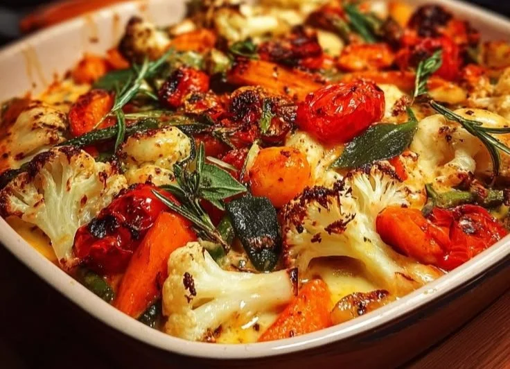 Cheesy Marry Me Roasted Vegetable Medley
