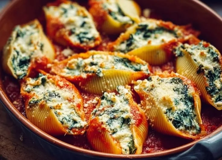 Spinach and Ricotta Stuffed Shells