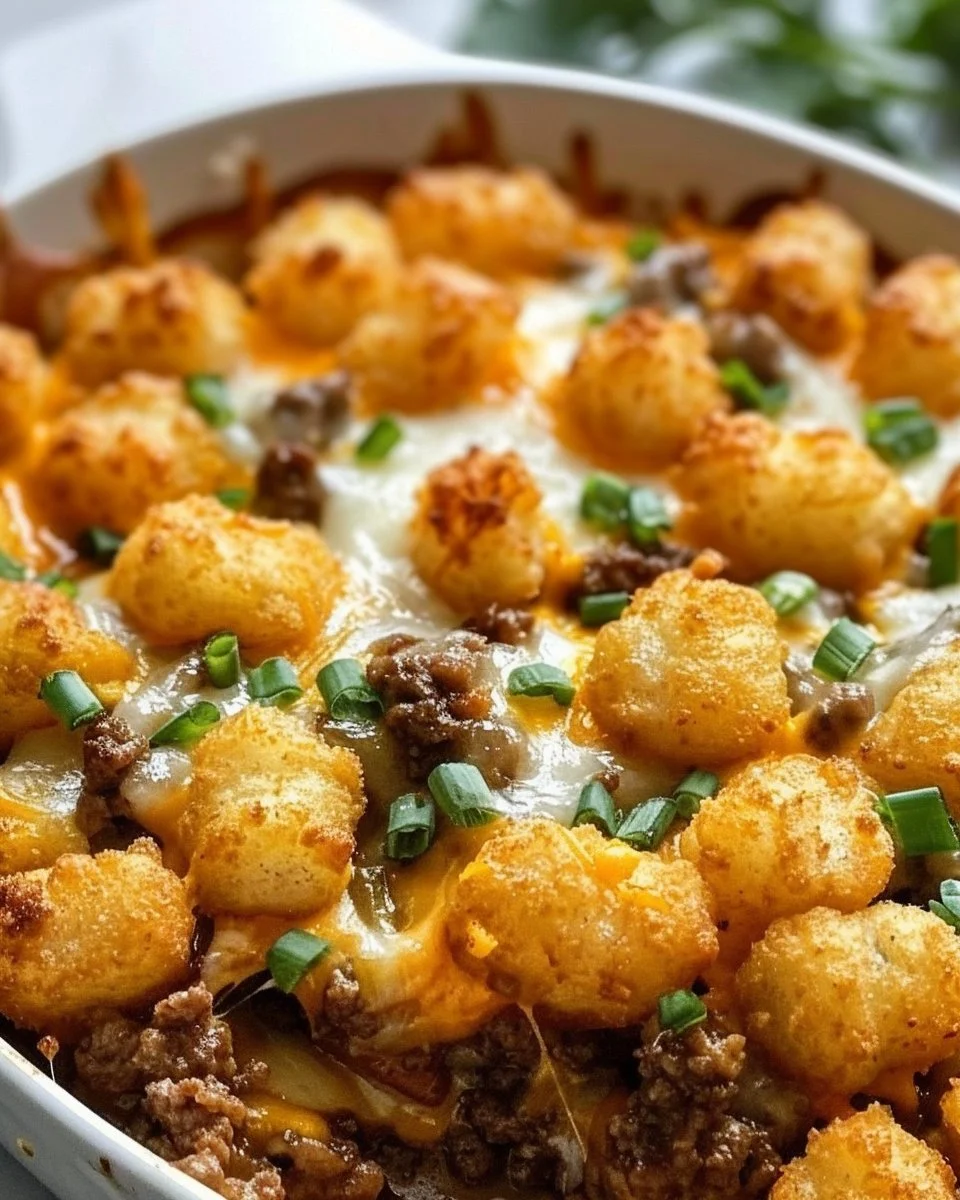 Tater Tot Casserole with Ground Beef