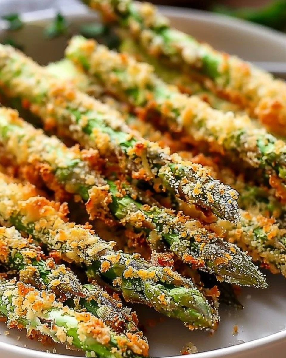 Amazing Air Fried Crispy Parmesan Asparagus Fries
