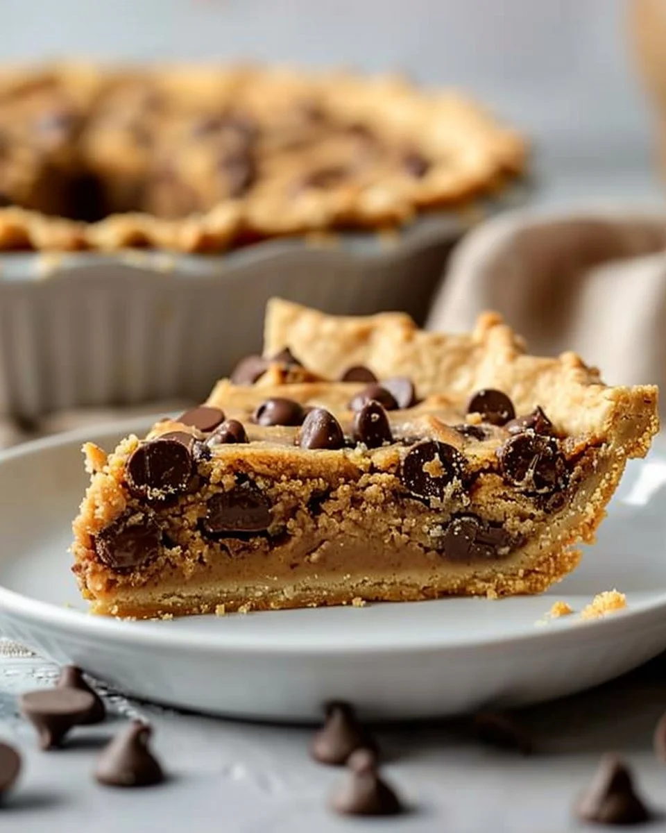Amazing Irresistible Peanut Butter Chocolate Chip Cookie Pie