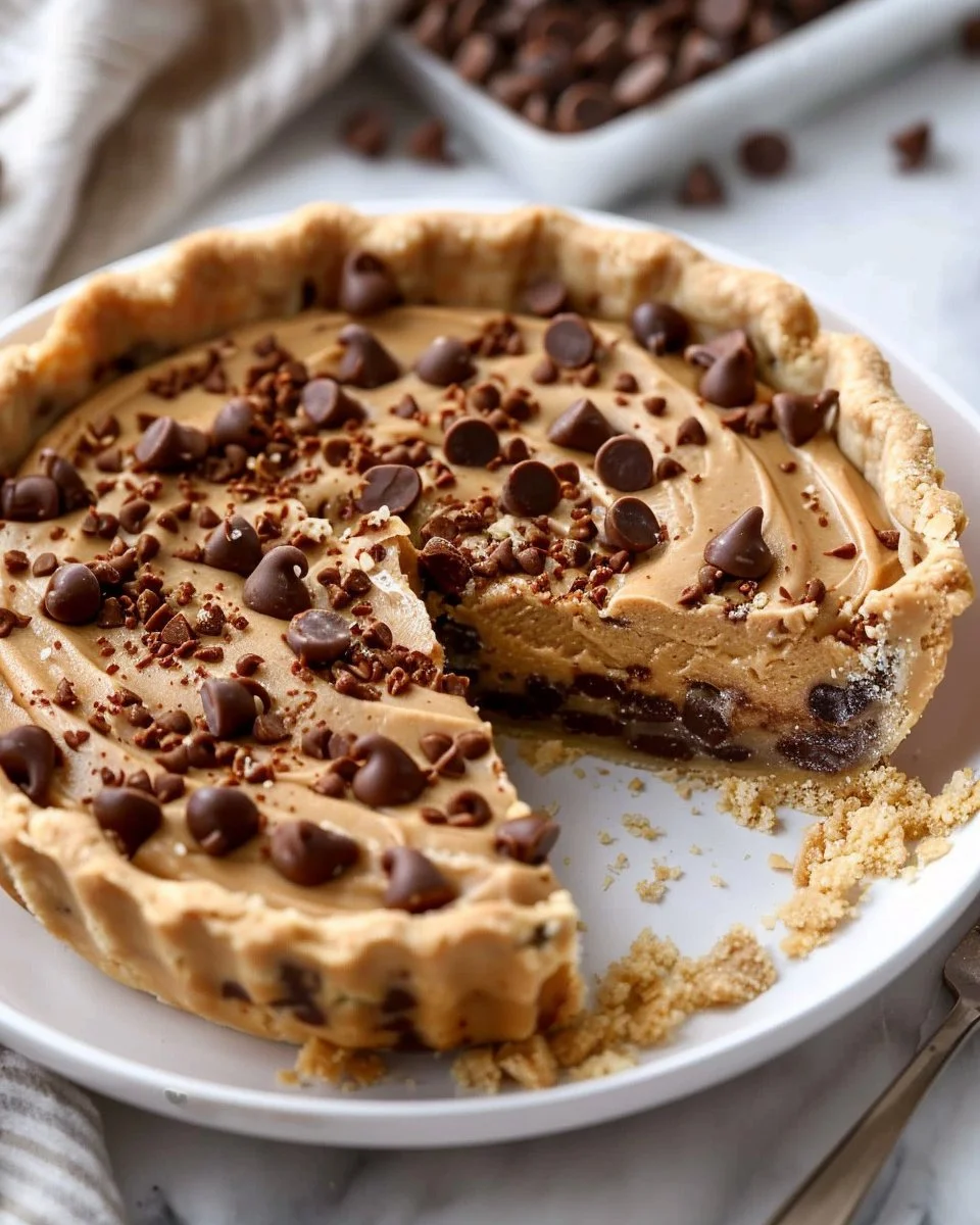 Amazing Irresistible Peanut Butter Chocolate Chip Cookie Pie
