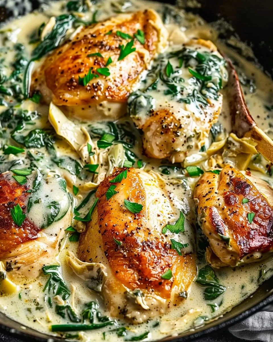 Amazing Spinach Artichoke Chicken