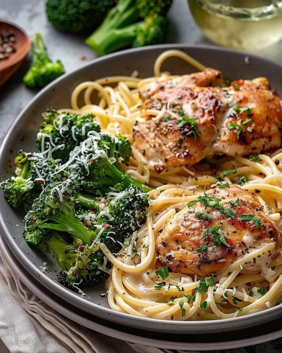 Broccoli Chicken Spaghetti Pasta