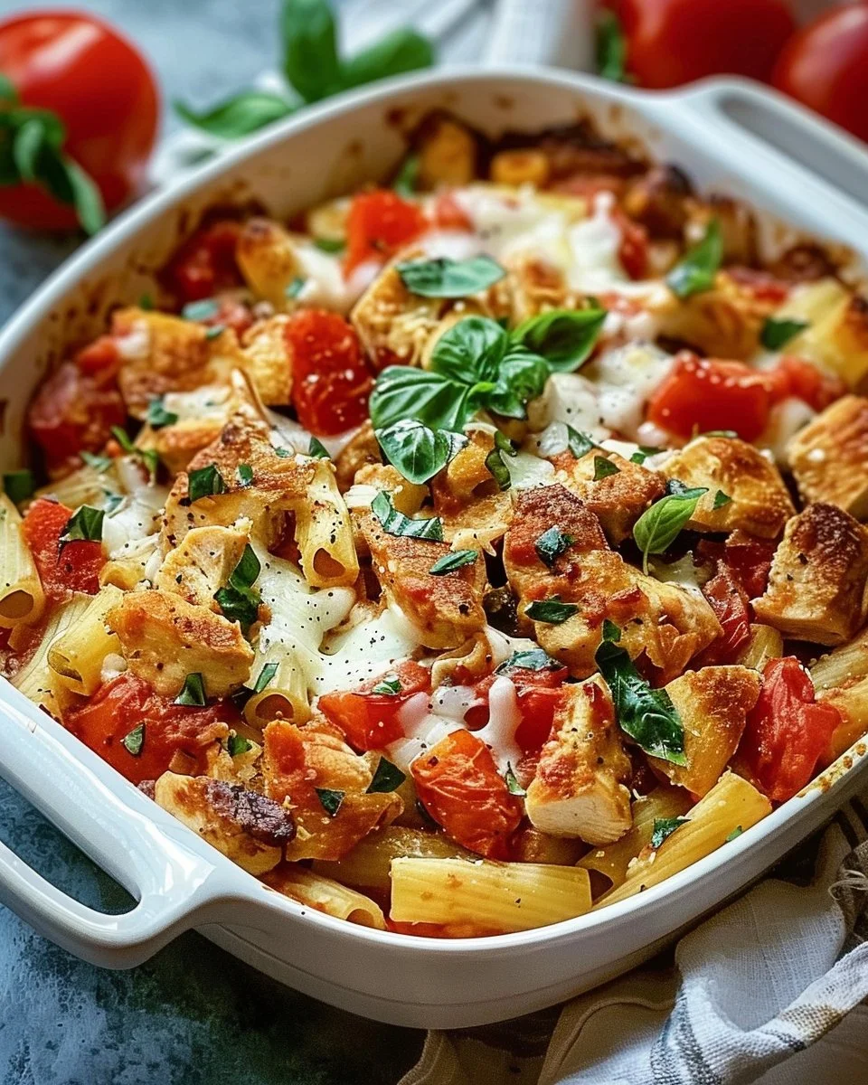 Bruschetta Chicken Pasta Bake