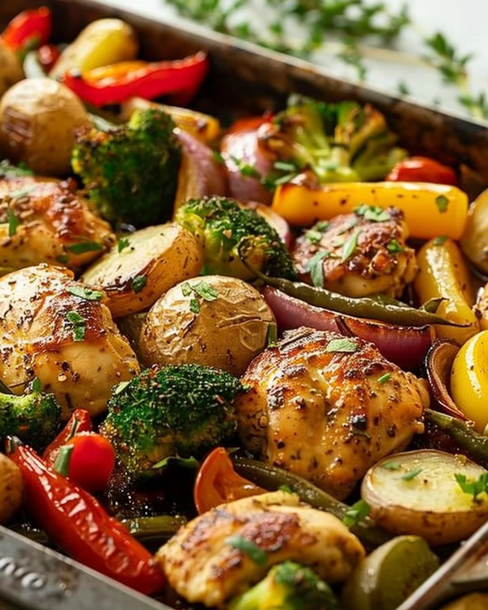 Chicken and Veggie Sheet Pan Meal