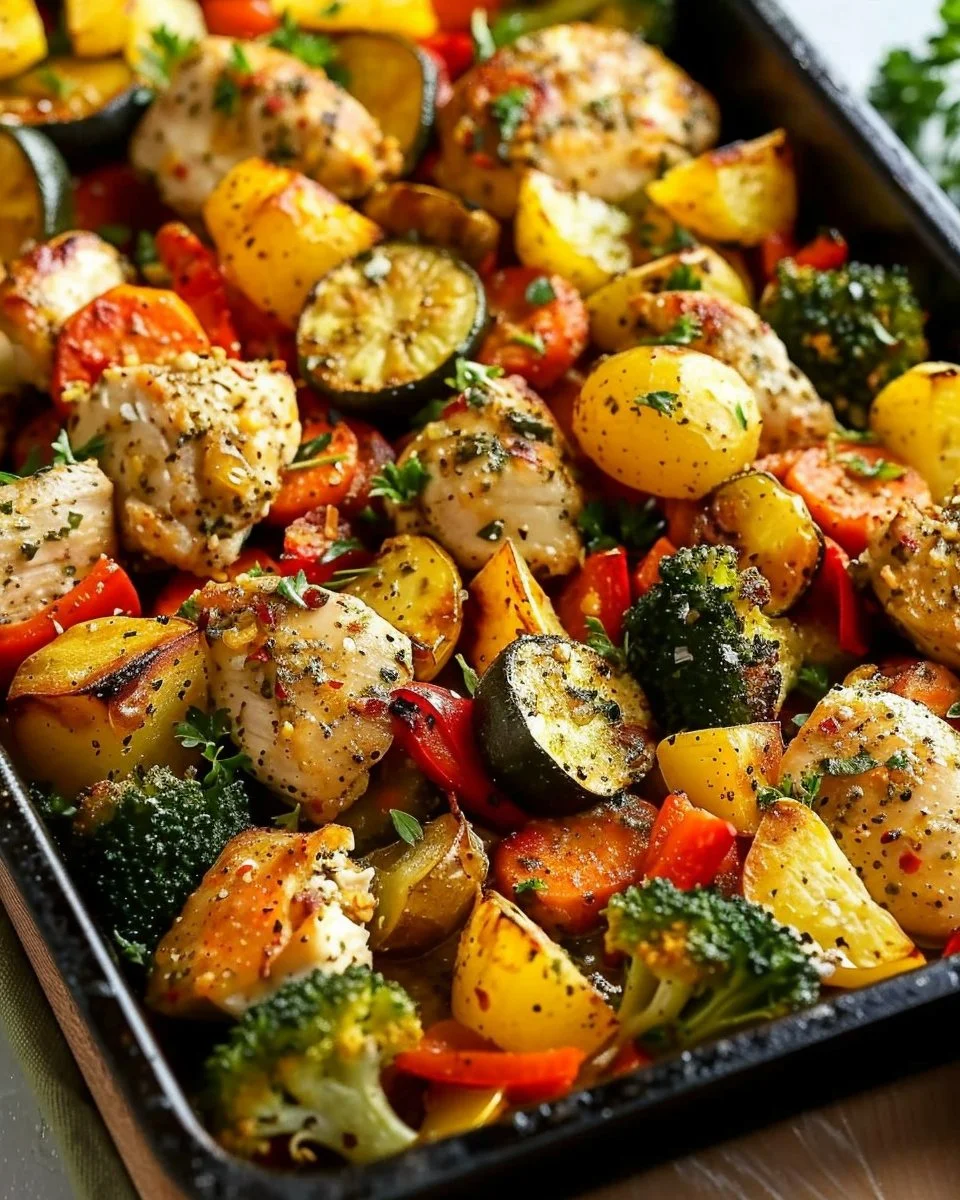Chicken and Veggie Sheet Pan Meal