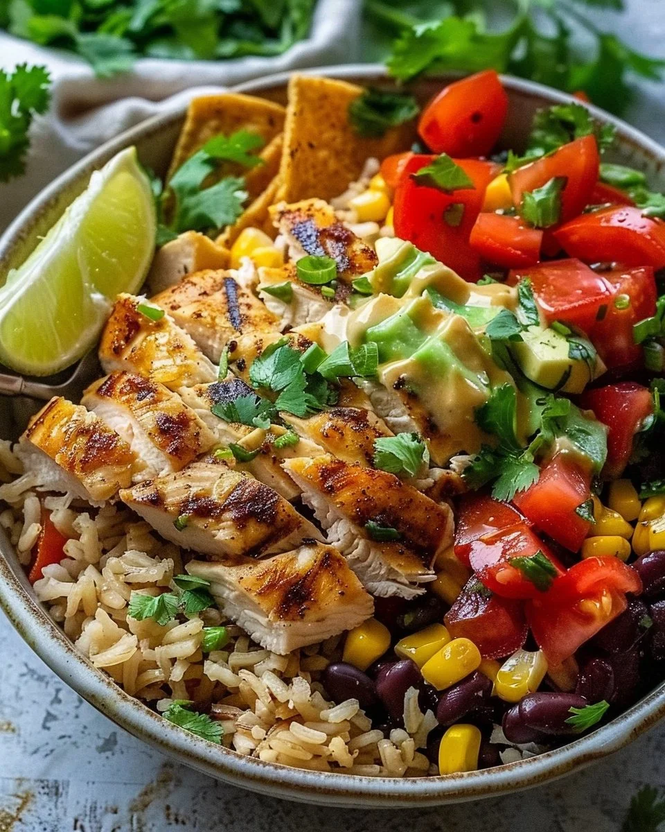 Chicken Taco Bowl with Brown Rice