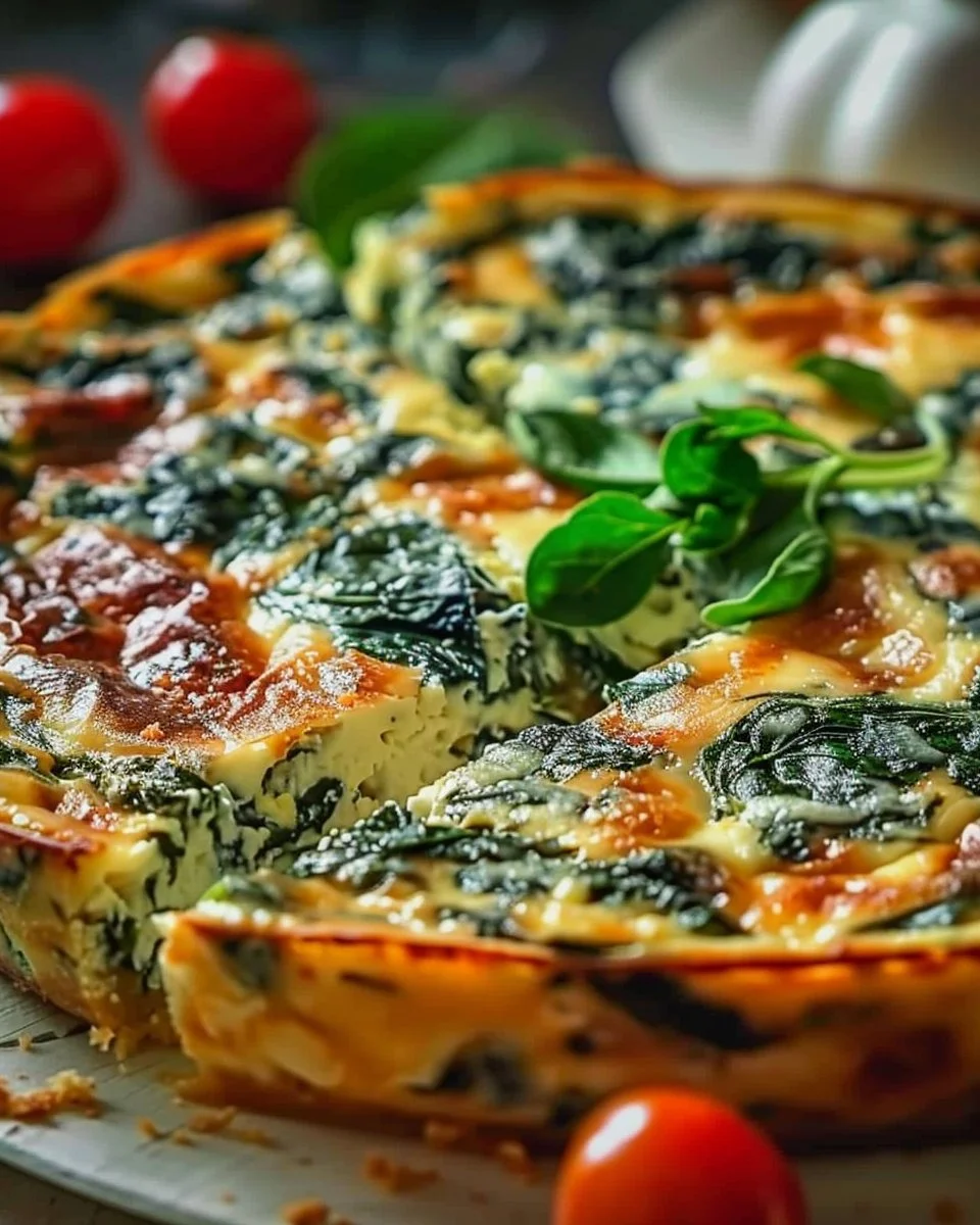 Cottage Cheese and Spinach Crustless Quiche