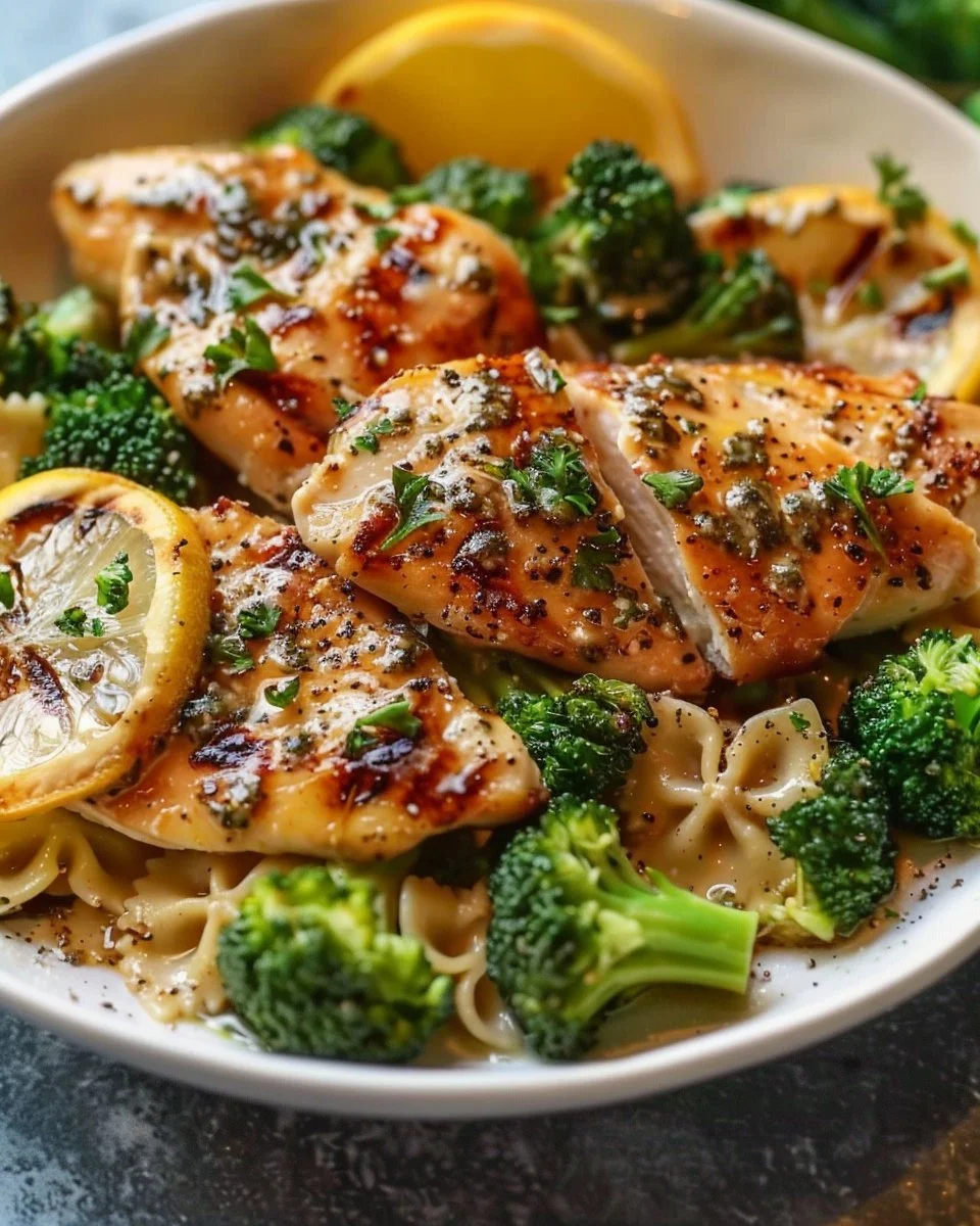 Cowboy Butter Lemon Bowtie Chicken with Broccoli Bliss