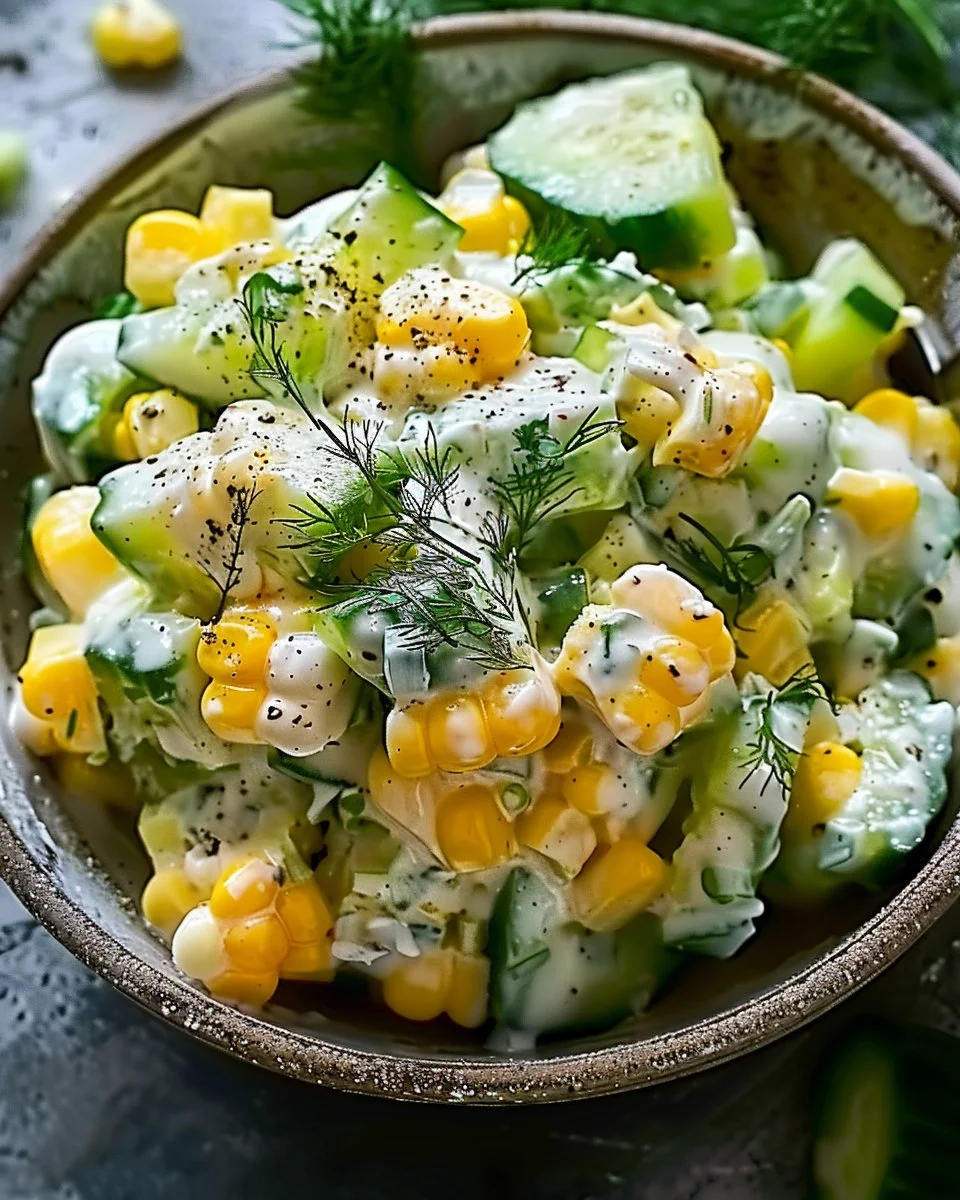 Creamy Street Corn Cucumber Salad