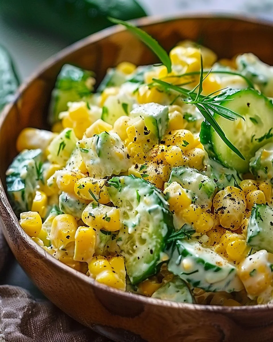 Creamy Street Corn Cucumber Salad