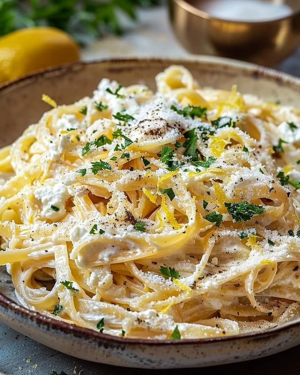 Fresh Spring Lemon Ricotta Pasta