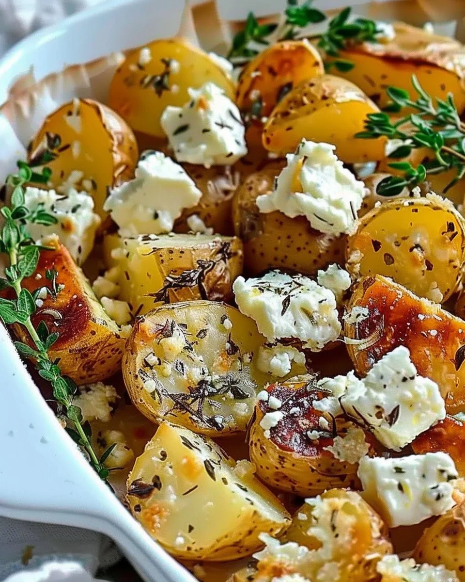 Greek Feta Roast Potatoes