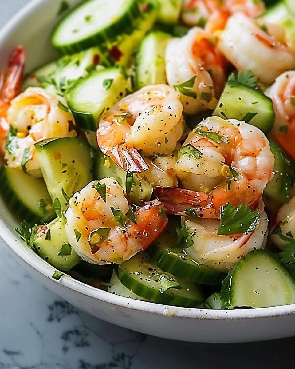 Healthy Cucumber Shrimp Salad