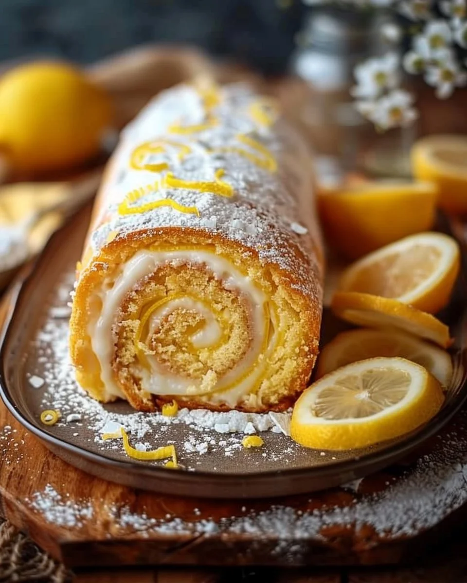 Homemade Lemon Cake Roll