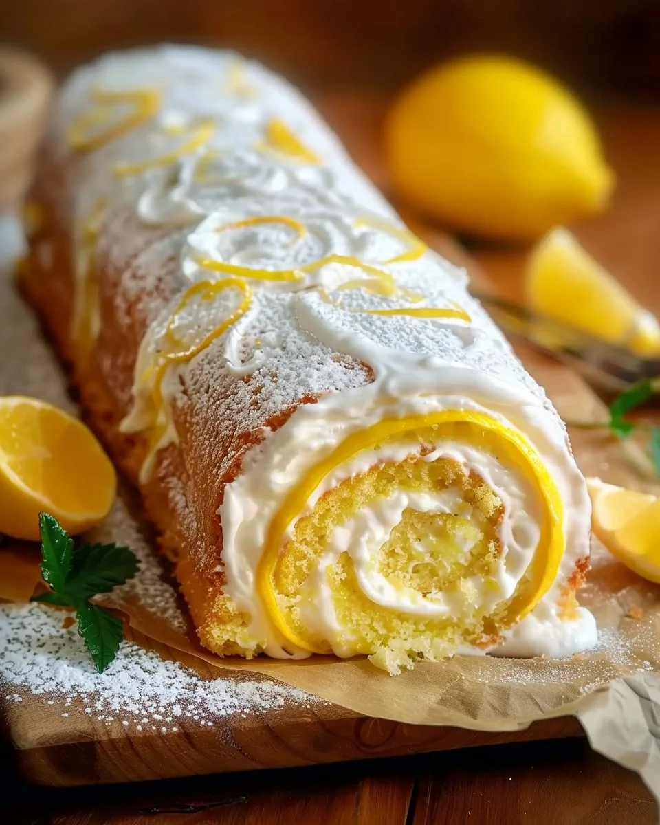 Homemade Lemon Cake Roll
