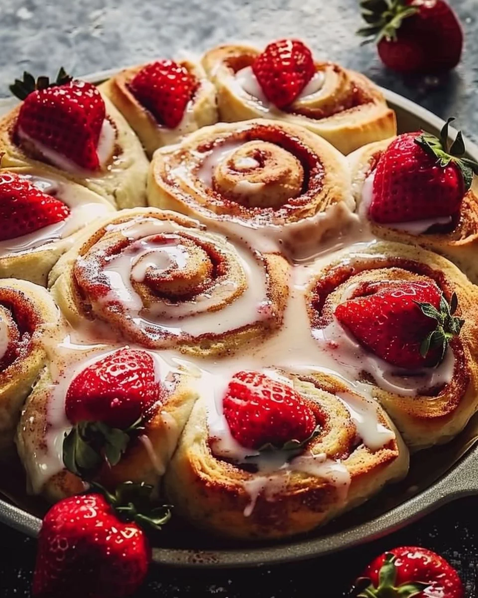 Homemade Strawberry Cinnamon Rolls