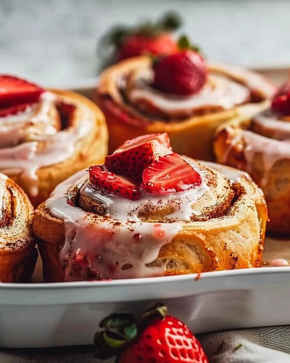 Homemade Strawberry Cinnamon Rolls