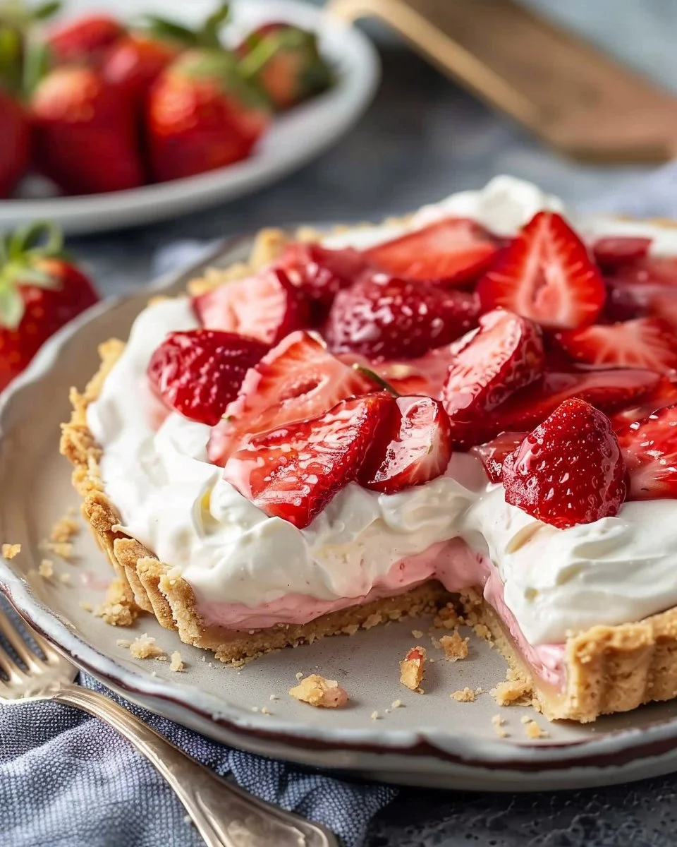 Homemade Strawberry Cream Pie
