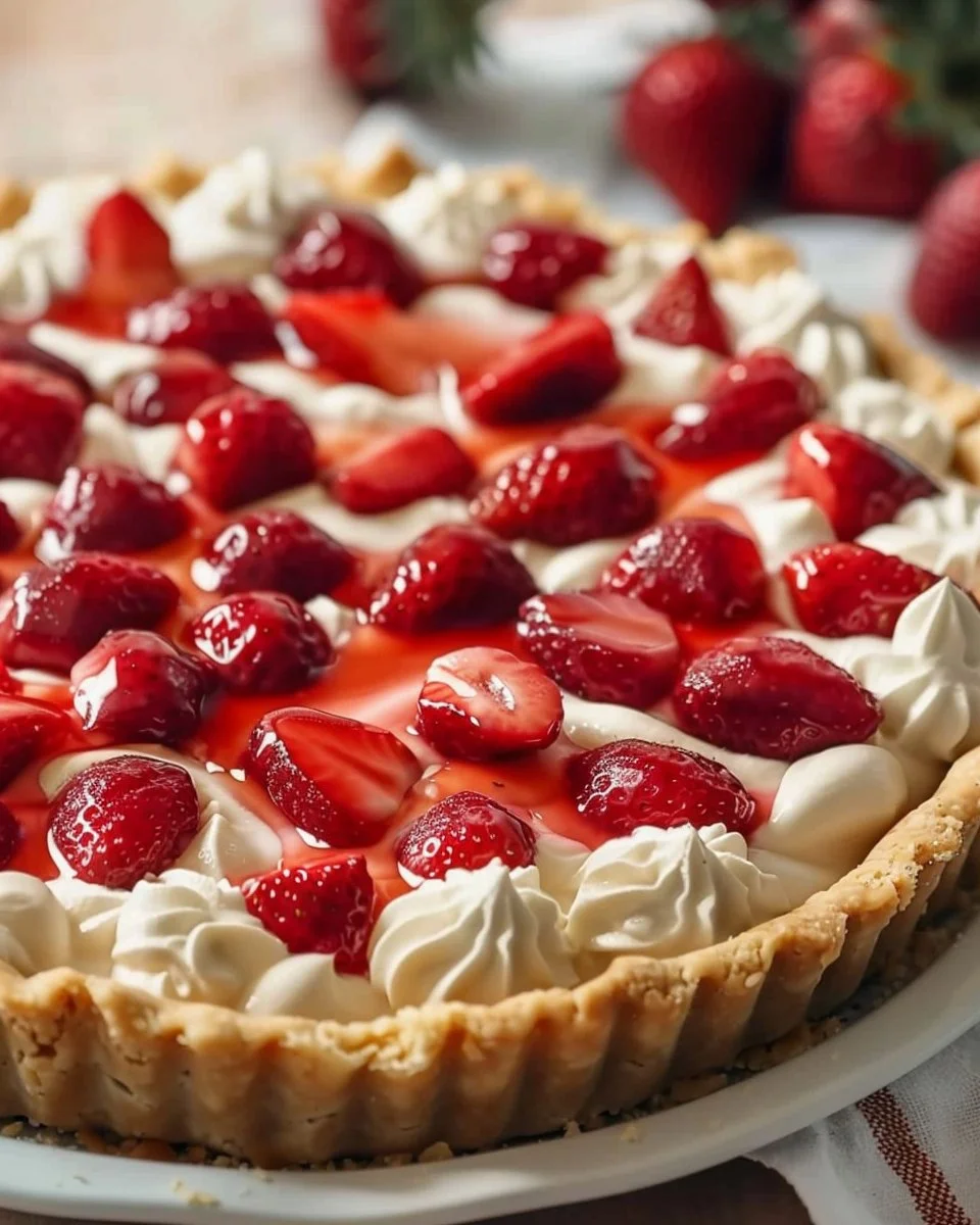 Homemade Strawberry Cream Pie