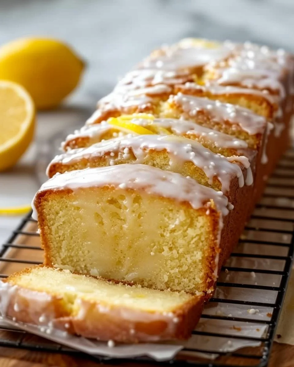 Iced Lemon Pound Cake Loaf