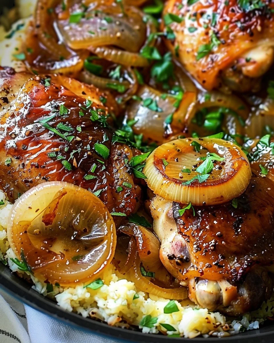 Lemon Dijon Chicken Thighs with Caramelized Onions — A Dinner You’ll Crave