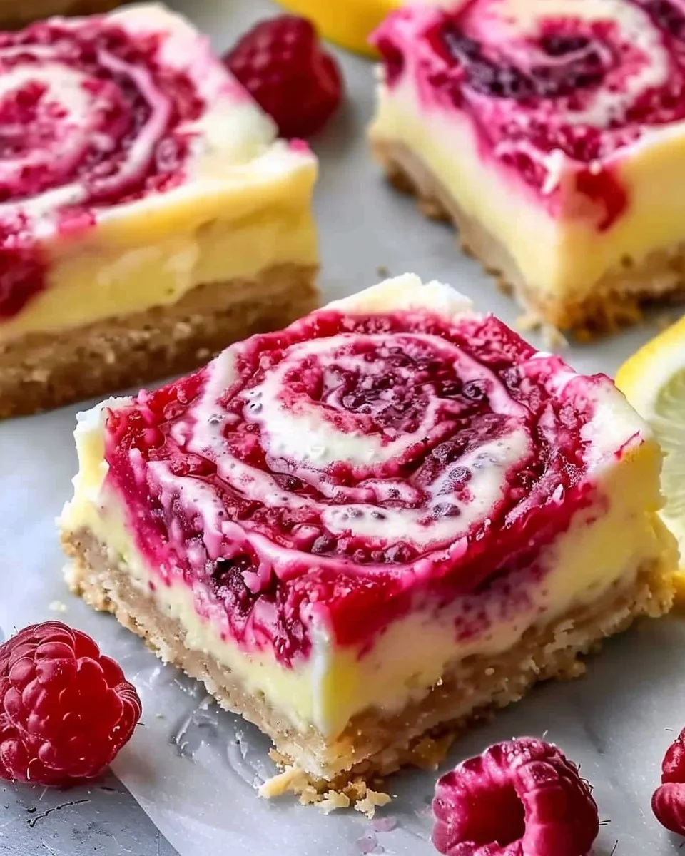 Lemon Raspberry Swirl Bars