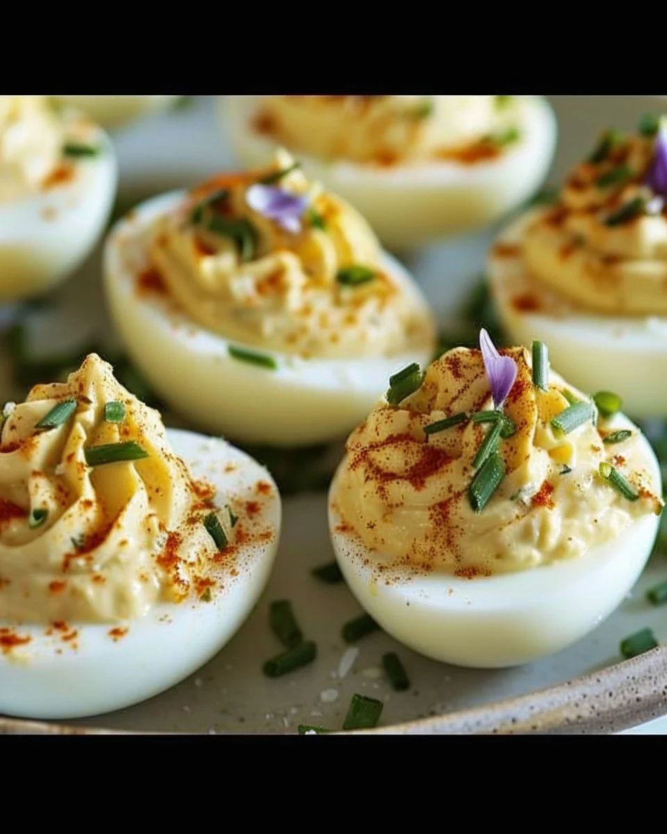 Mardi Gras Deviled Eggs