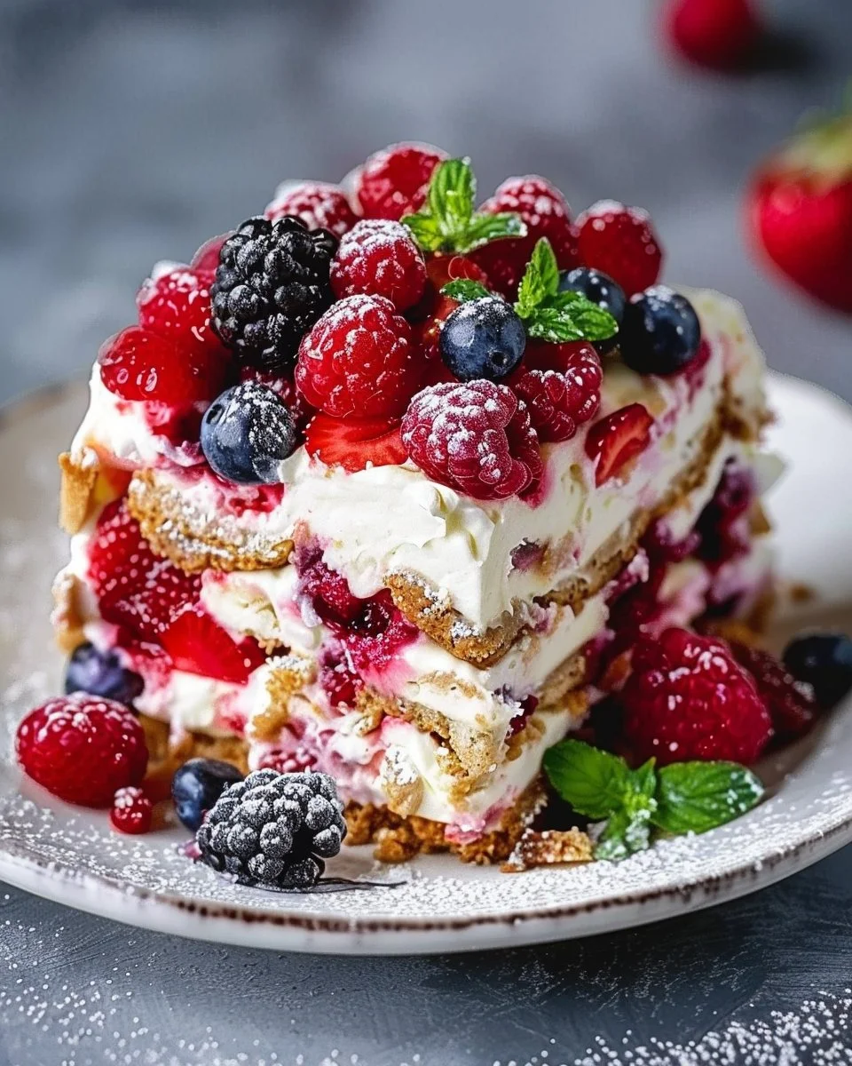 No-Bake Berry Icebox Cake