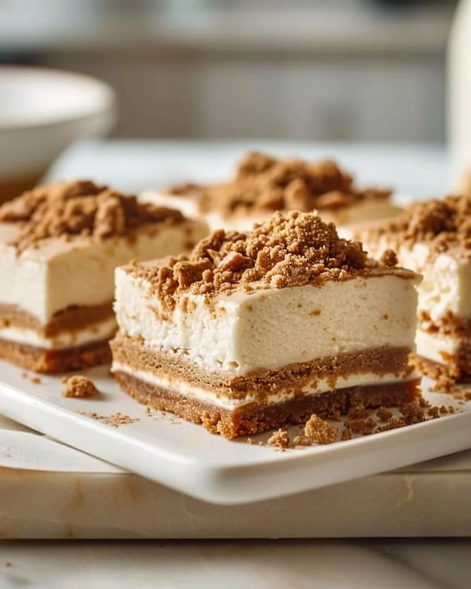 No-Bake Biscoff Cheesecake Bars