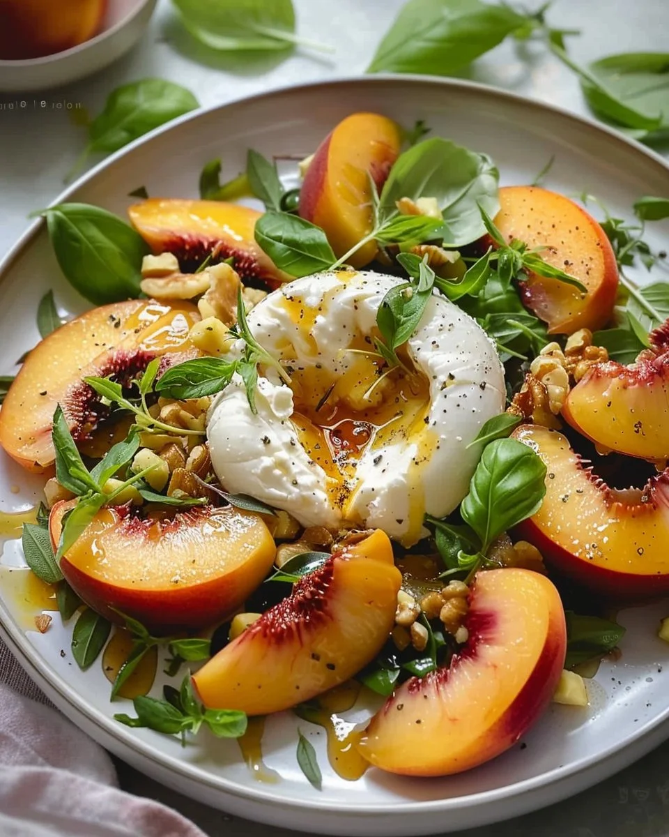 Peach Burrata Salad