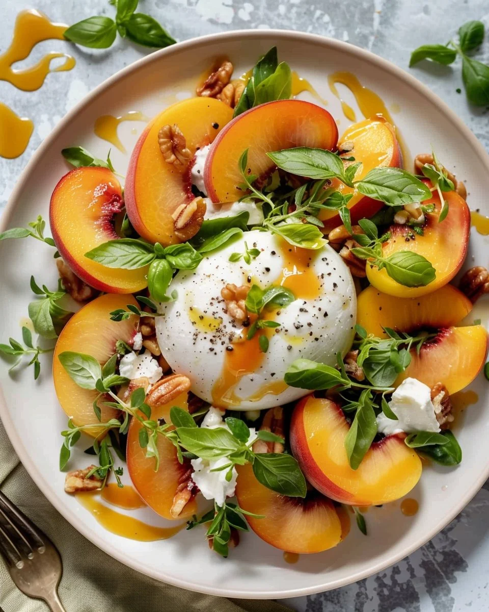 Peach Burrata Salad