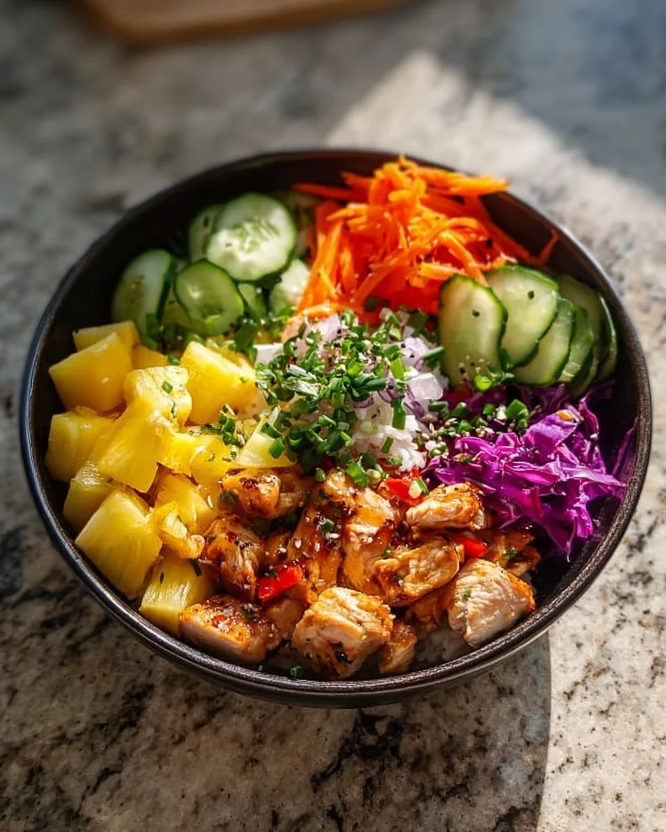 Pineapple Chicken Rice Bowl