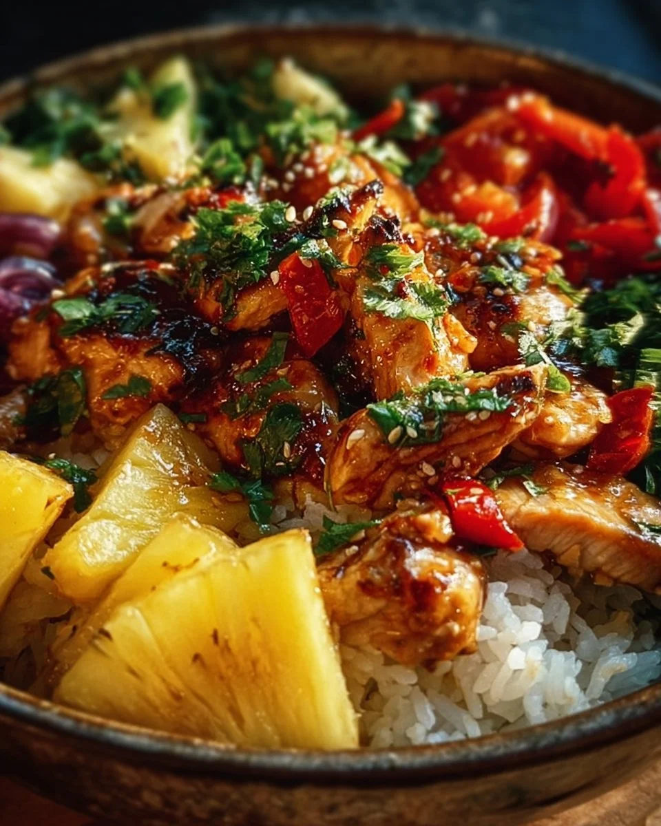 Pineapple Chicken Rice Bowl