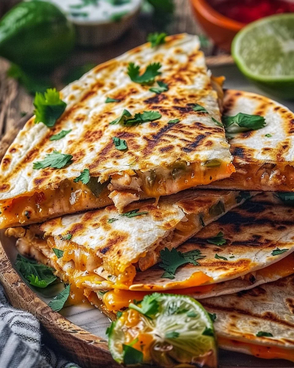 Spicy Cheesy Grilled Quesadillas