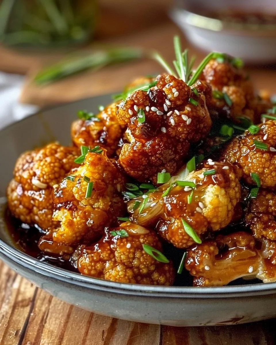 Sticky Honey Garlic Cauliflower