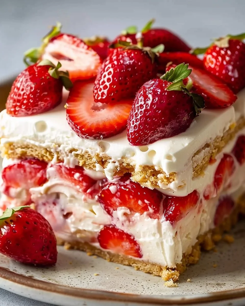 Strawberry Cream Cheese Icebox Cake
