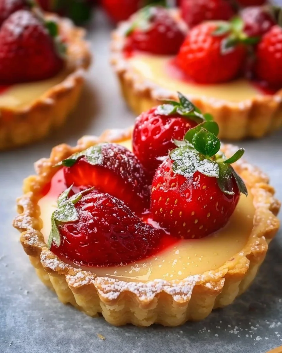 Strawberry Custard Tarts