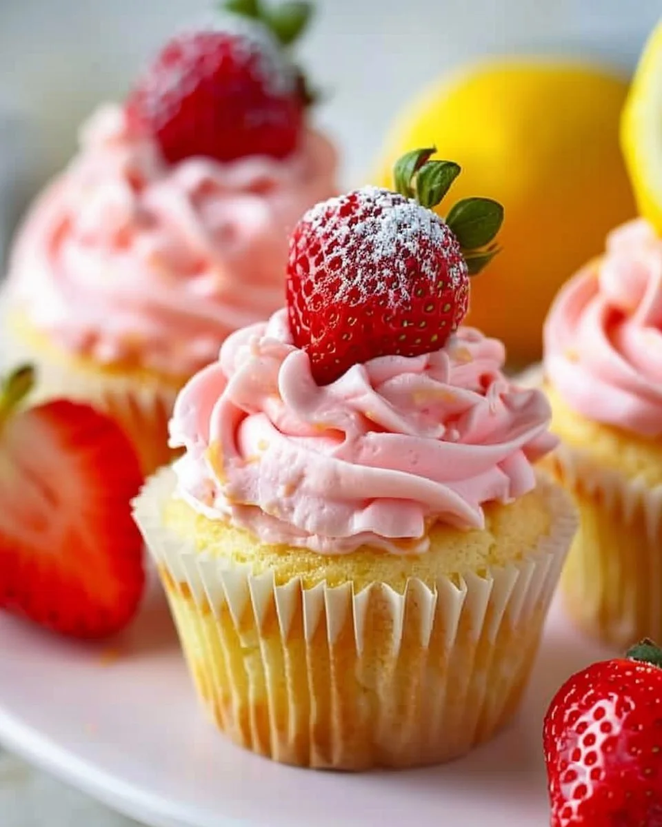 Strawberry Lemonade Cupcakes