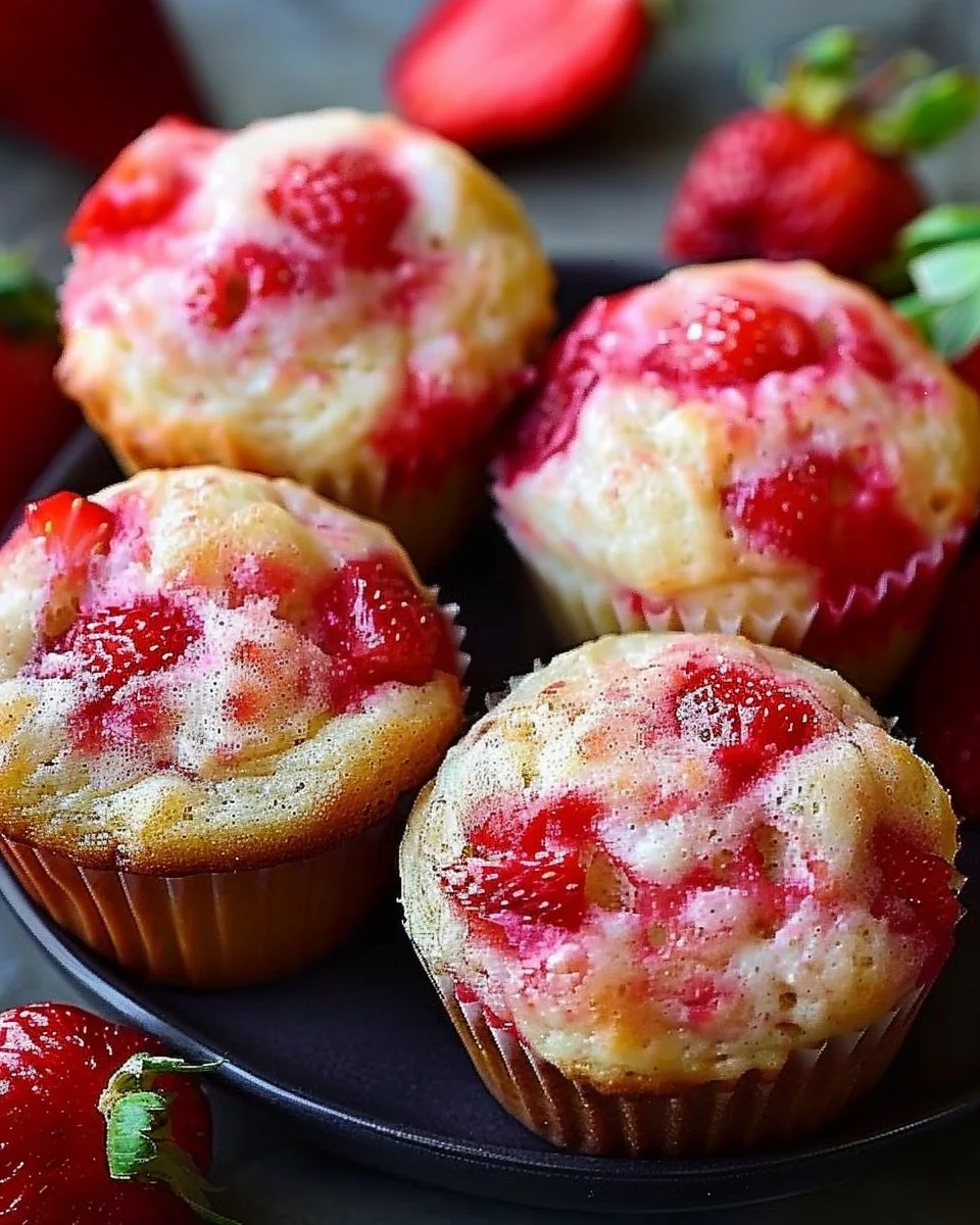 Strawberry Yogurt Mini Muffins
