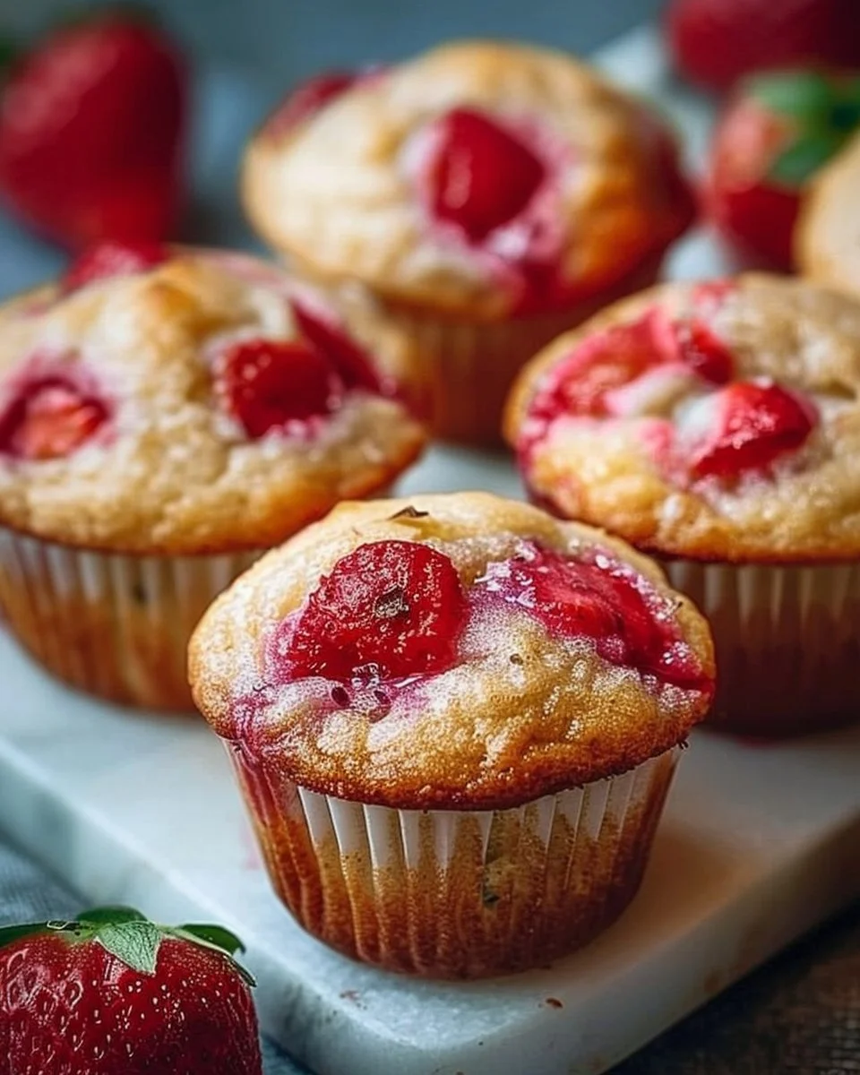 Strawberry Yogurt Mini Muffins