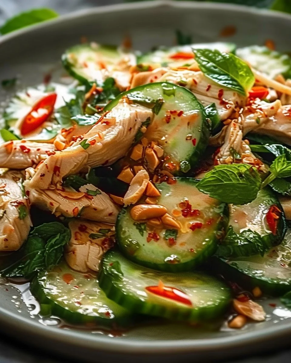Thai Cucumber Salad with Chicken